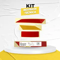 GENERICO - Stickers Adhesivos Reflectantes Para Moto Kit Revisión Técnica