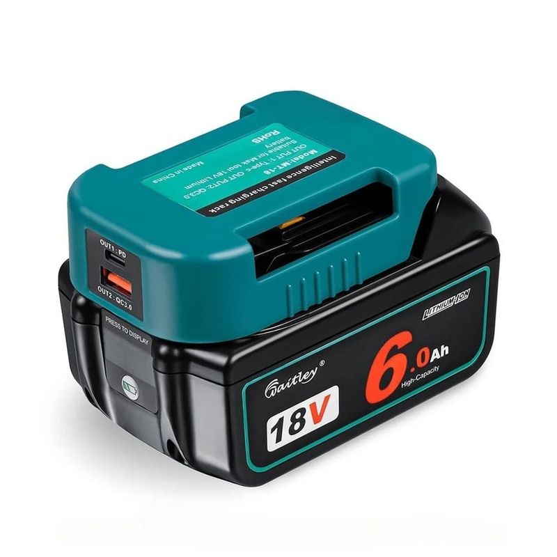 GENERICO - Adaptador Bateria Makita Usb  Usb-C Para Carga De Dispositivo
