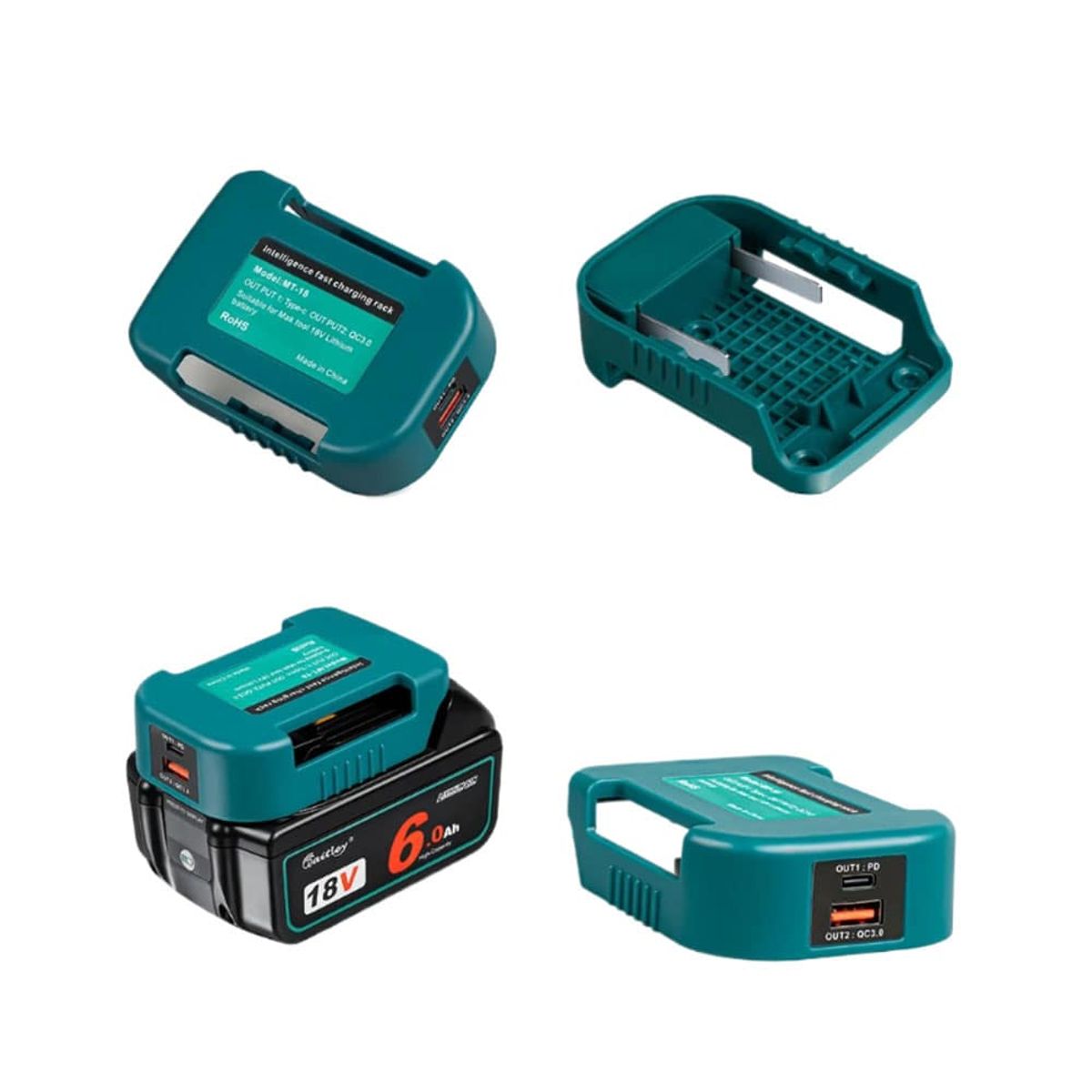 GENERICO - Adaptador Bateria Makita Usb  Usb-C Para Carga De Dispositivo