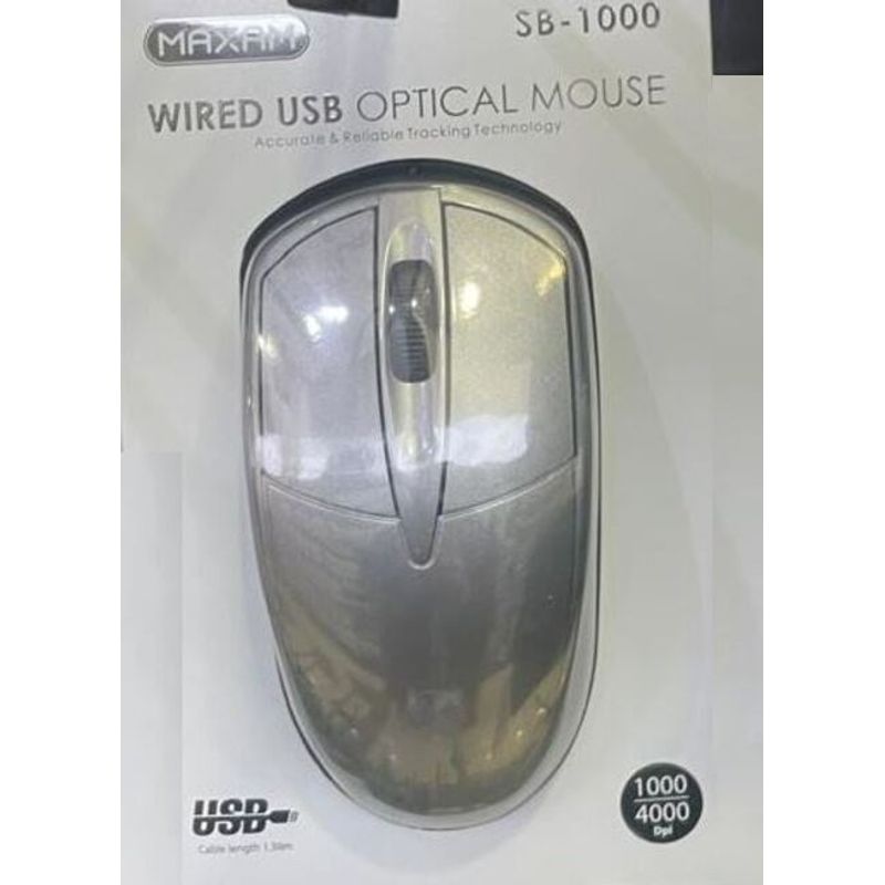 GENERICO - Mouse Inalámbrico Wireless Maxam SB-B100 24GHz 500-4000DPI