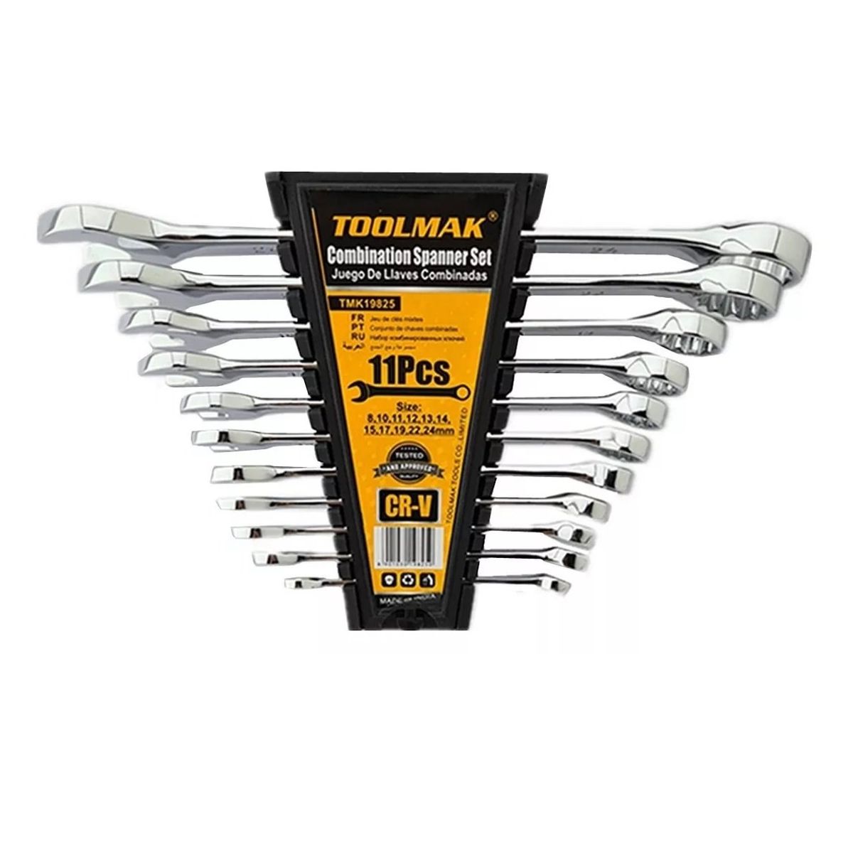 GENERICO - Juego De Llaves Punta Corona Combinadas 11 piezas 8-24 mm Toolmak