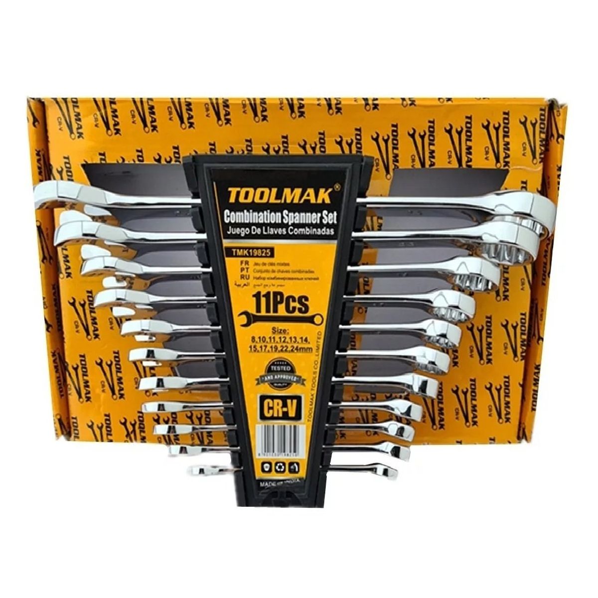GENERICO - Juego De Llaves Punta Corona Combinadas 11 piezas 8-24 mm Toolmak