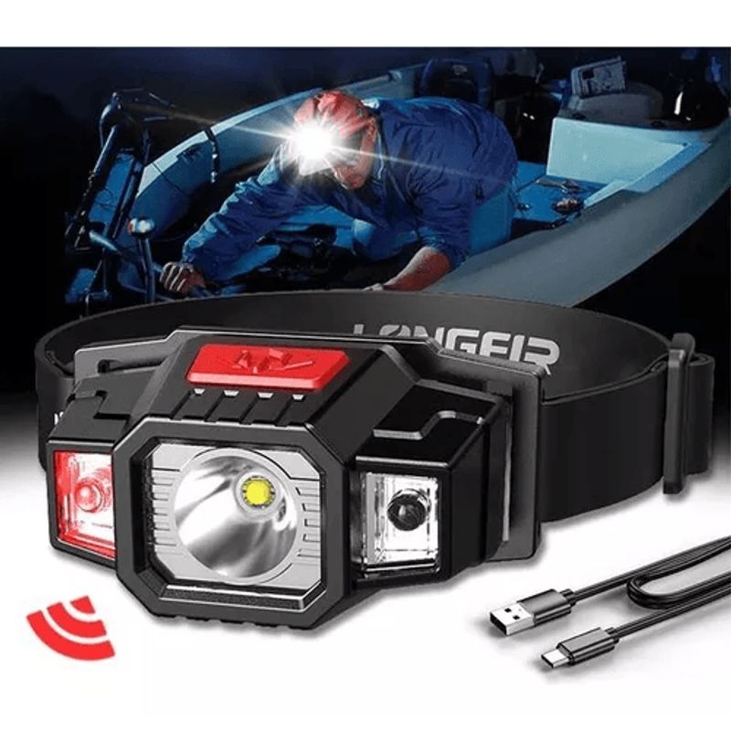 GENERICO - Linterna Cintillo Frontal Led Con Sensor Recargable