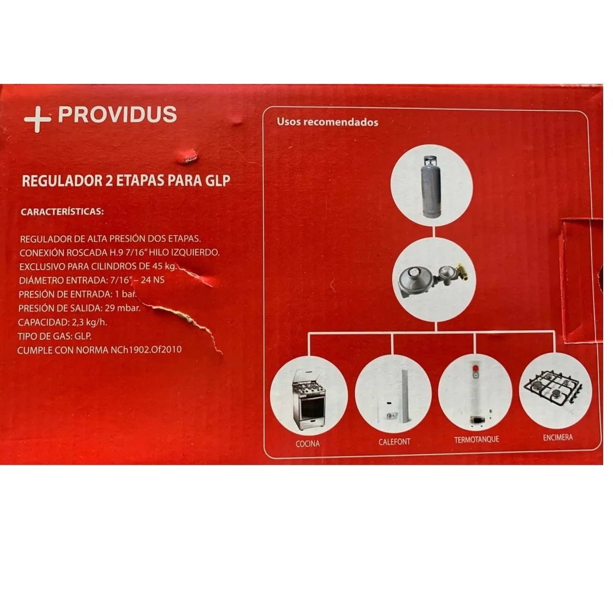 GENERICO - Regulador de gas Para Cilindros De 45 Kilos Certificado SEC