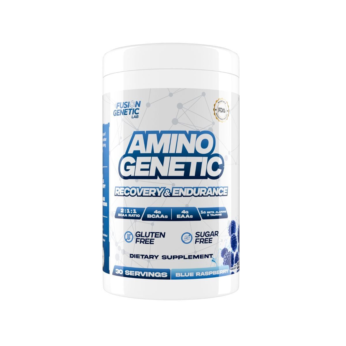 FUSION GENETIC LAB - AMINOÁCIDO 2:1:1  RATIO BCAA 4GRS - EAAS 4GRS- 1 GRS BETA-ALANINA