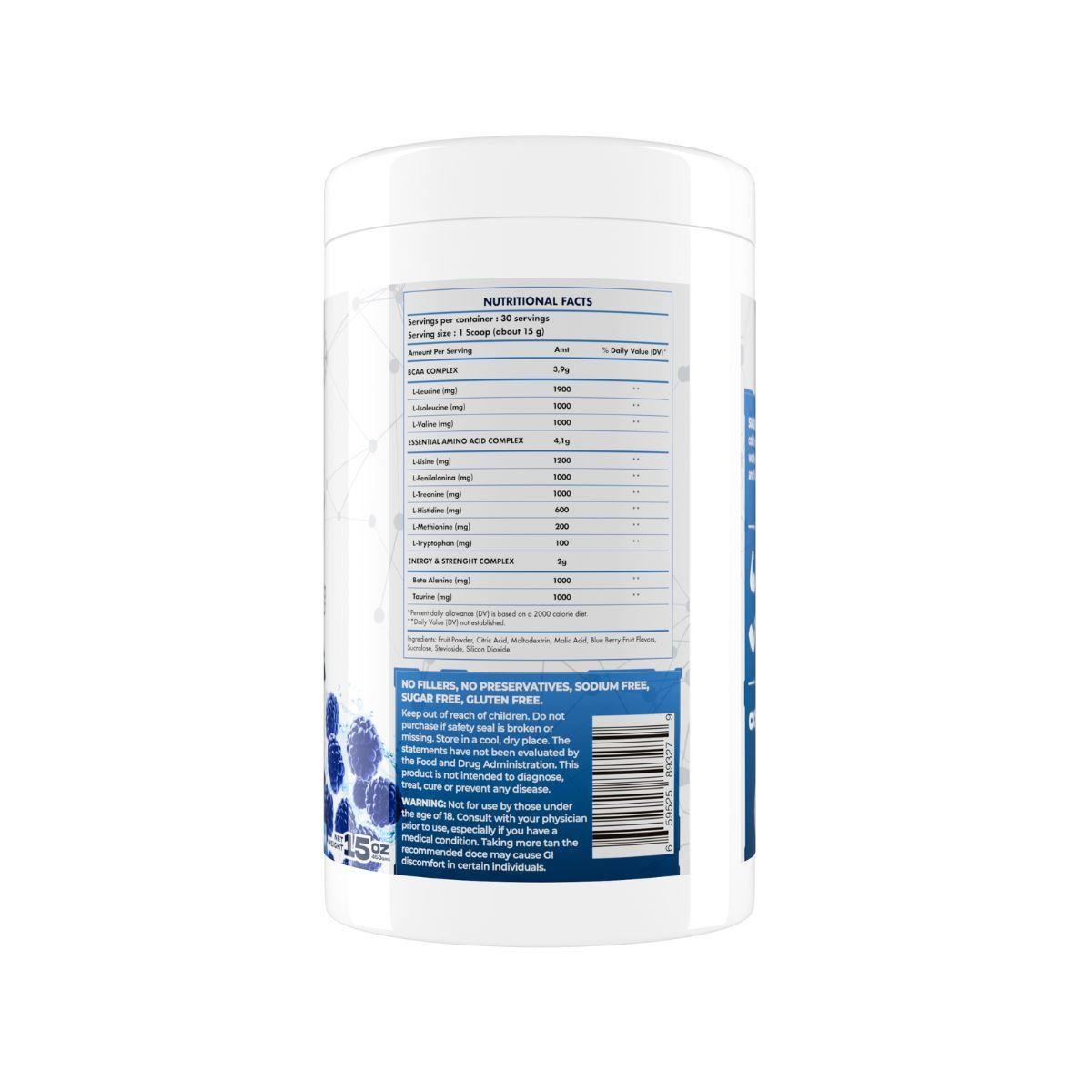 FUSION GENETIC LAB - AMINOÁCIDO 2:1:1  RATIO BCAA 4GRS - EAAS 4GRS- 1 GRS BETA-ALANINA