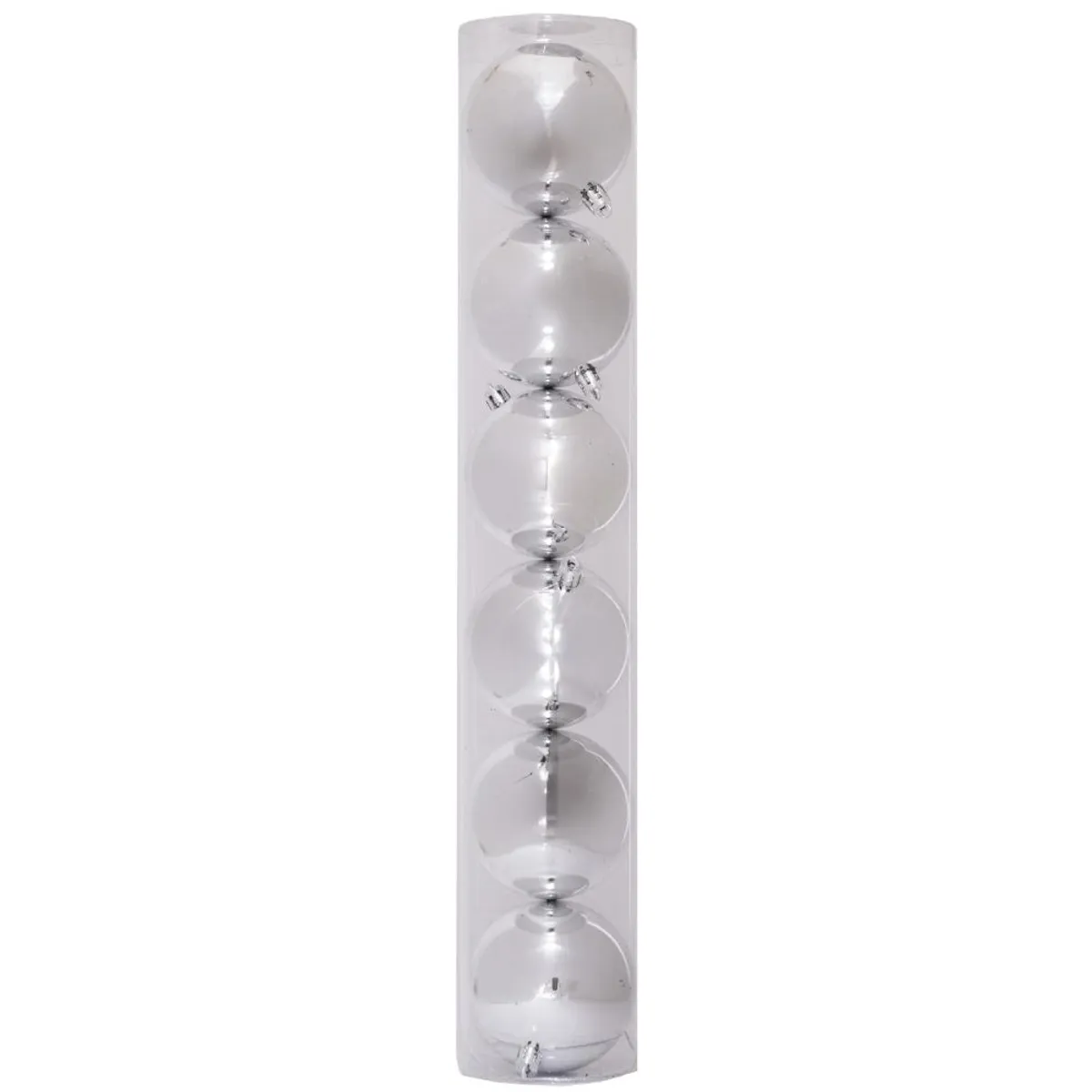 PROPLASTIC - Set esferas de 8 cms color plata