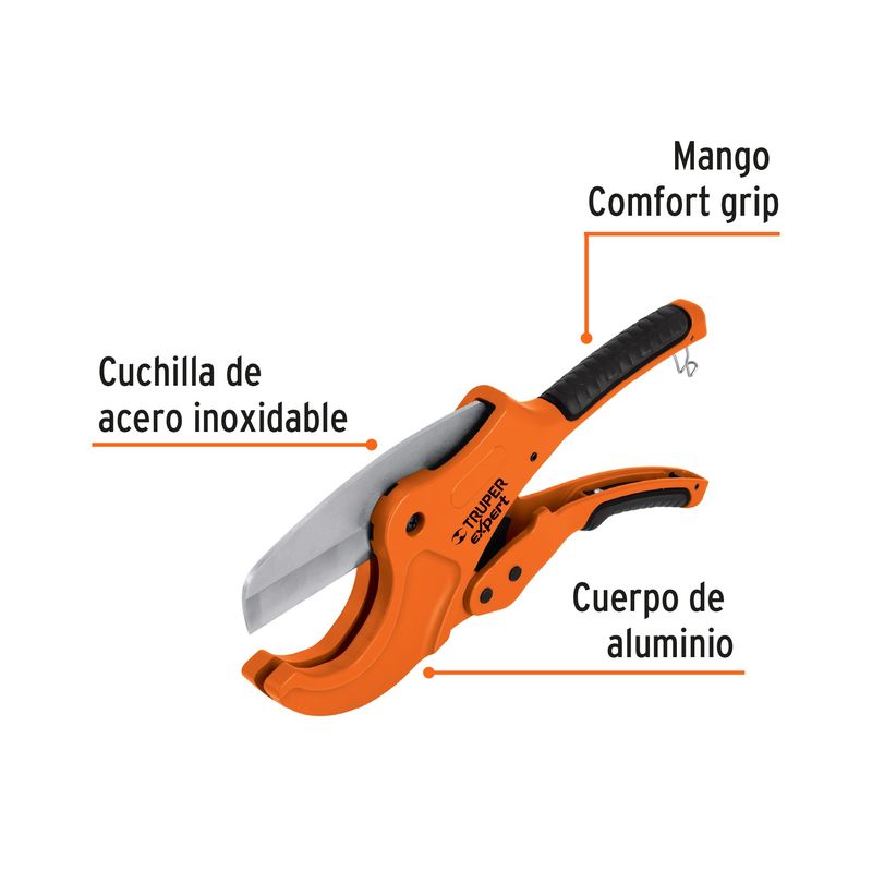 TRUPER - Cortador De Tubo Pvc 64 mm Acero Inoxidable Truper Cot-pvc-x