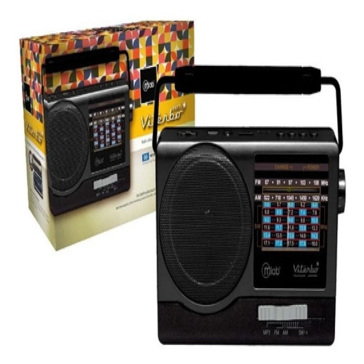 MLAB - Radio Retro Mlab Viterbo 9145 Bluetooth Usb Fm Negro
