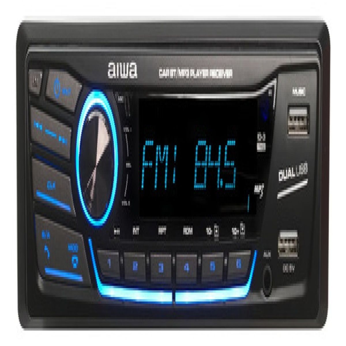 AIWA - Combo Radio Bluetooth 1 Din + Parlante Auto Aiwa Caw-2016bt