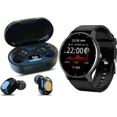 LENOVO - ZL02D reloj inteligente deportivo + combo XT91 -Negro