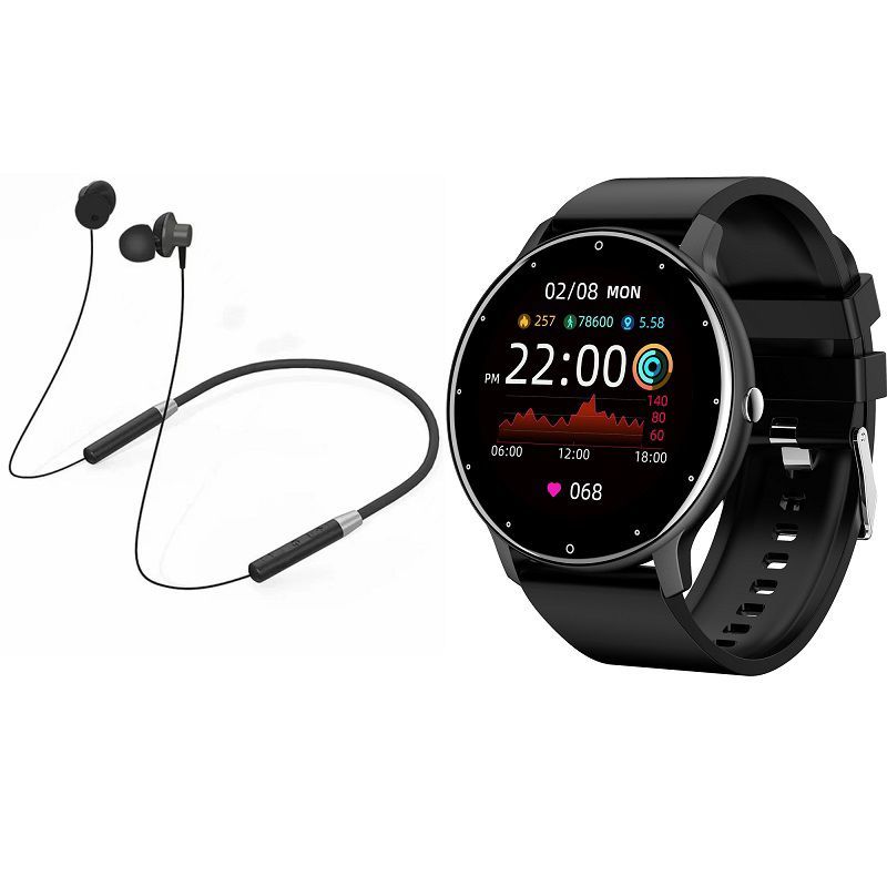 LENOVO - ZL02D reloj inteligente deportivo + combo Lenovo HE05-Negro