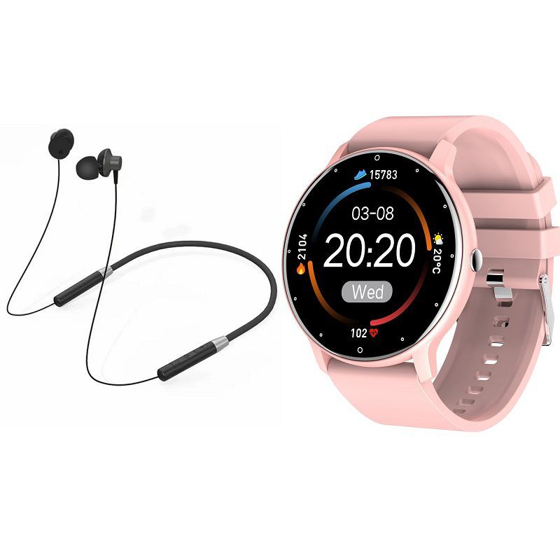 LENOVO - ZL02D reloj inteligente deportivo + combo Lenovo HE05-Rosa