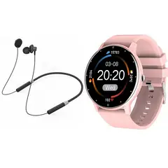 LENOVO - ZL02D reloj inteligente deportivo + combo HE05-Rosa