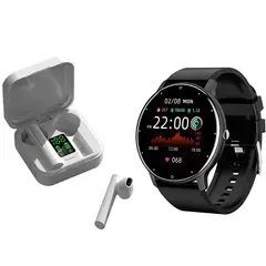 XIAOMI - ZL02D reloj inteligente deportivo+combo Lenovo TWS air2SE-Negro+Blanco