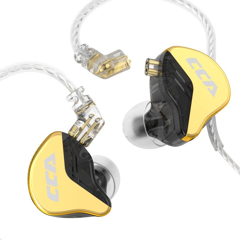 KZ - Auriculares dinámicos de graves con cable sin micrófono CRA+ -Dorado