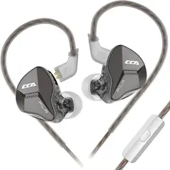 KZ - Auriculares dinámicos de graves con cable y micrófono CCA FLA-Negro
