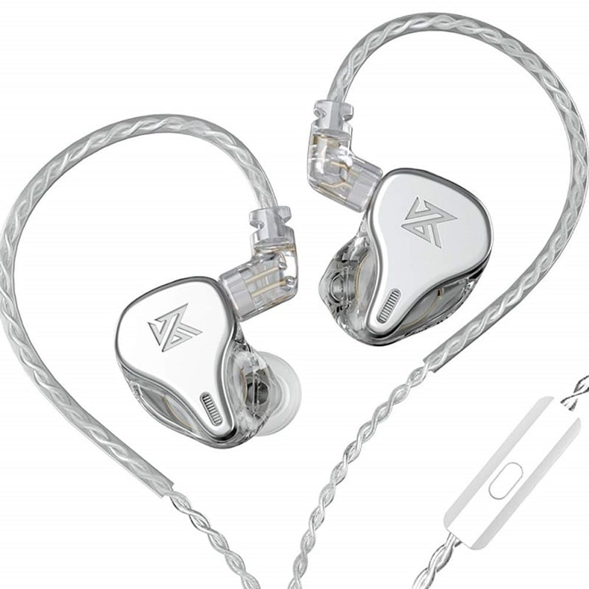 KZ - KZ DQ6 Dynamic Bass Audifonos con cable Con micrófono-Plata