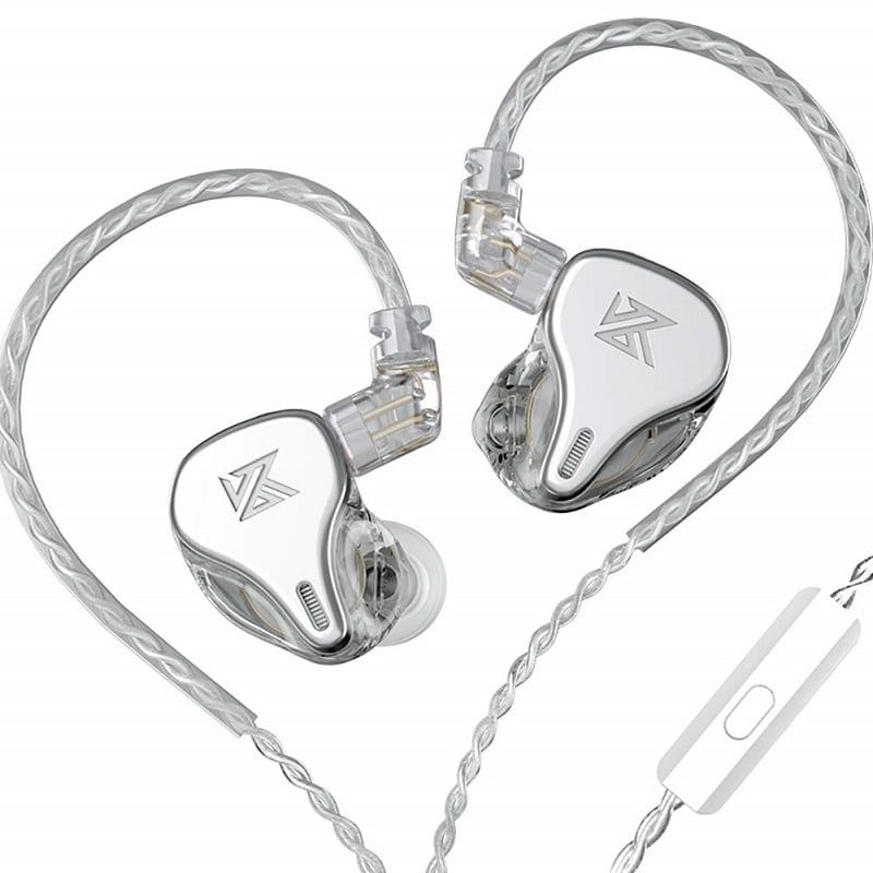 KZ - KZ DQ6 Dynamic Bass Auriculares con cable Con micrófono-Plata