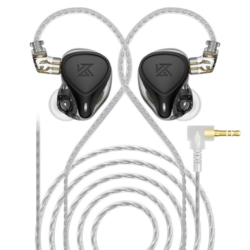 KZ - KZ ZEX Pro Dynamic Bass Auriculares con cable sin micrófono-Negro