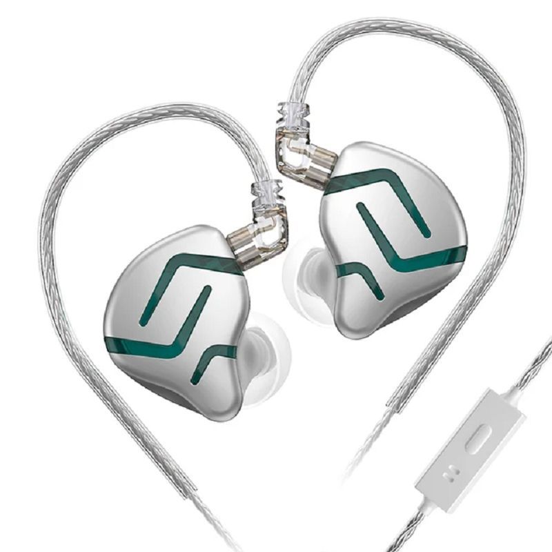 KZ - KZ ZES Dynamic Bass Auriculares con cable Con micrófono-Plata