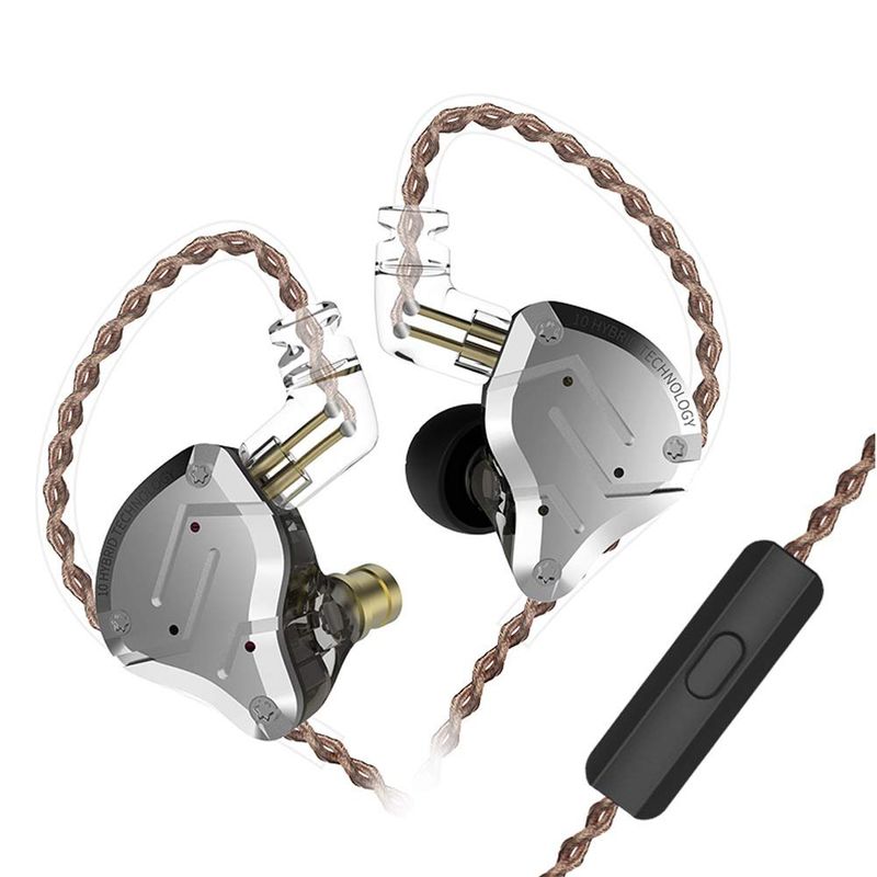 KZ - KZ ZS10 Pro Dynamic Bass Auriculares con cable Con micrófono-Negro