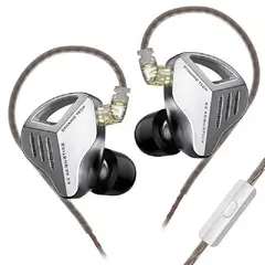 KZ - ZVX Dynamic Bass Auriculares con cable Con micrófono-Plata
