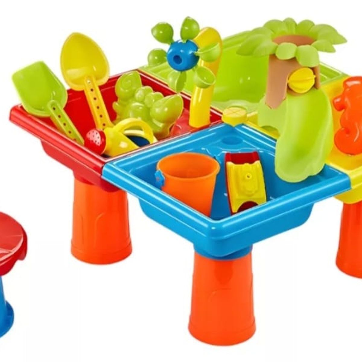 GENERICO - Mesa De Arena Y Agua juego Kit De 25 Piezas + Banquito