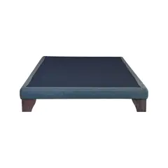 BLOCCARE - Base De Cama Full unica Box 8 cm largo 190 cm con patas de madera 11cm