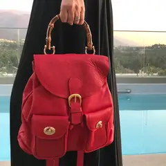 PIERA MARASSI - Cartera Mochila Bambo Cuero natural
