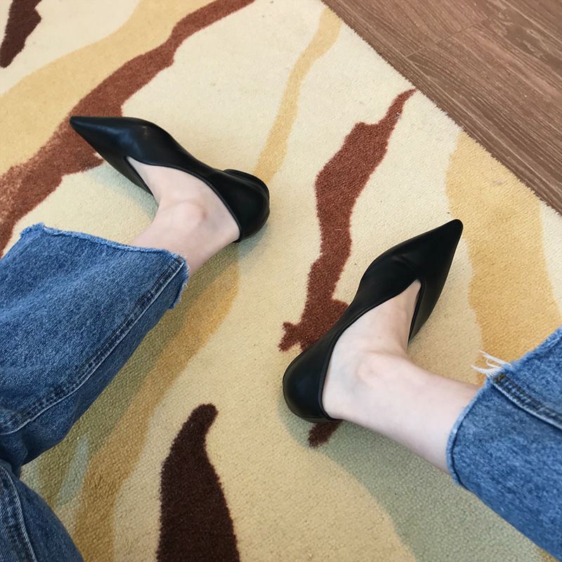 BLWOENS - Zapatos planos de verano para mujeres Zapatilla - Negro