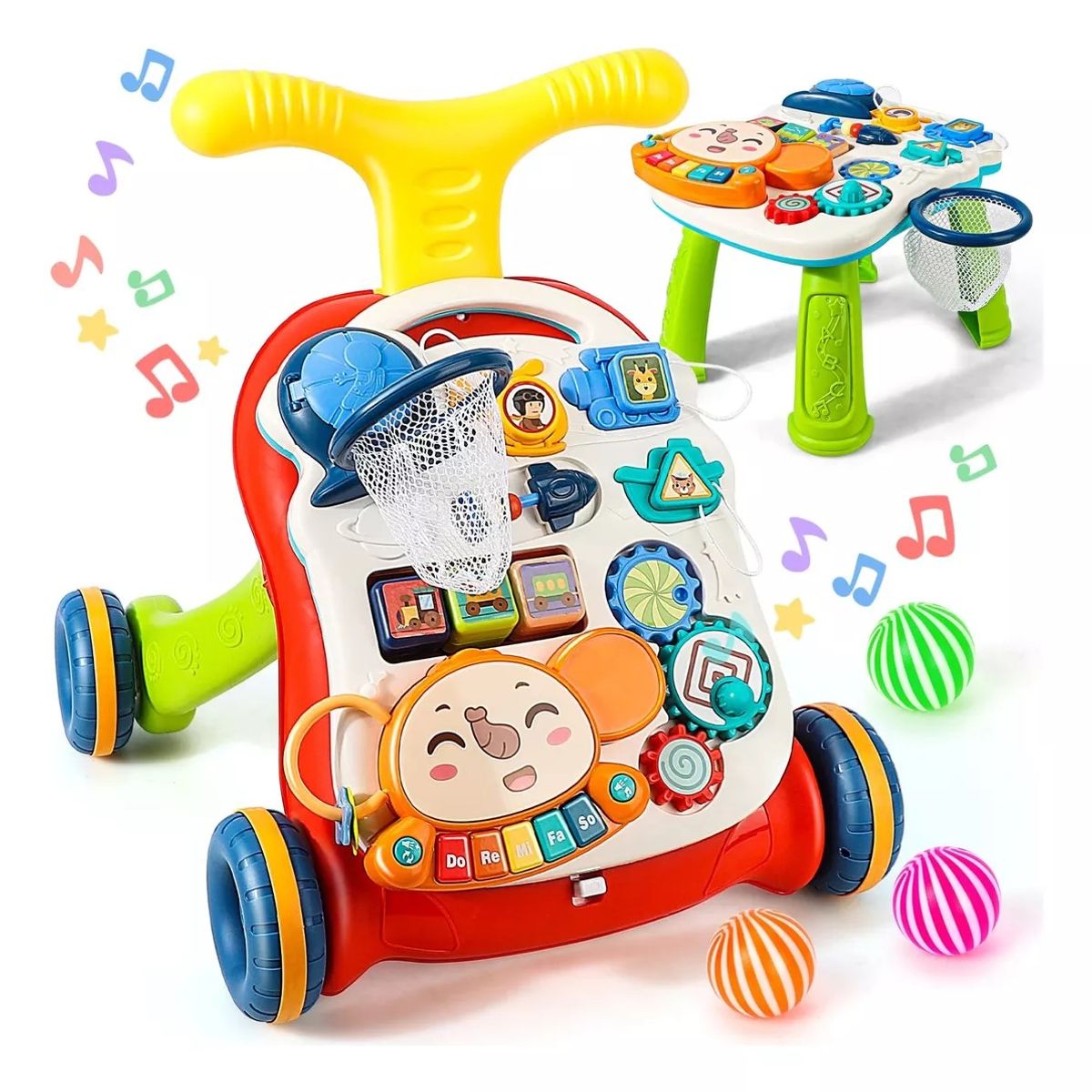 GENERICO - Corre Pasillo Caminadora Mesa Primero Pasos Musical 2 En 1