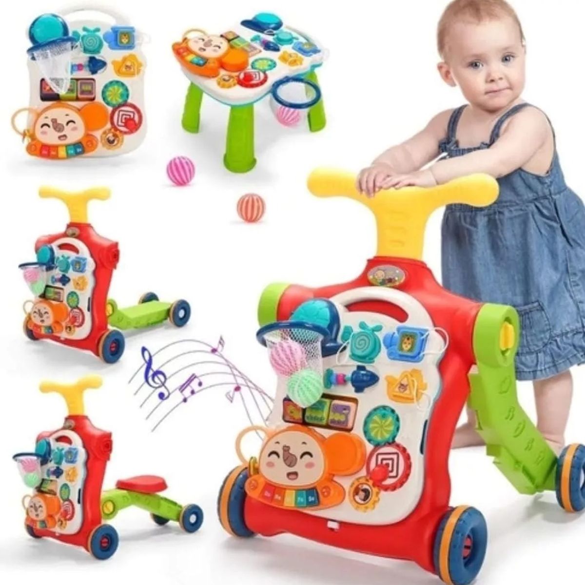 GENERICO - Caminador Andador Scooter Bebé Musical Multifuncional 5 En 1