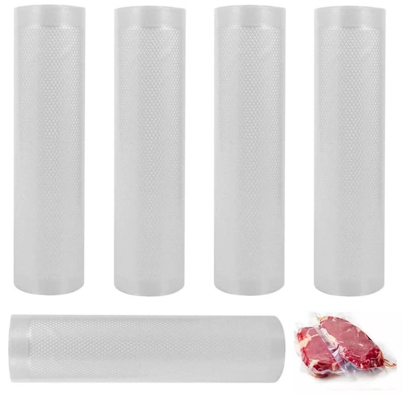 KUANGYE - 5 Rollos Sellado al Vacío Gofrada 20cm X 5 Mtrs
