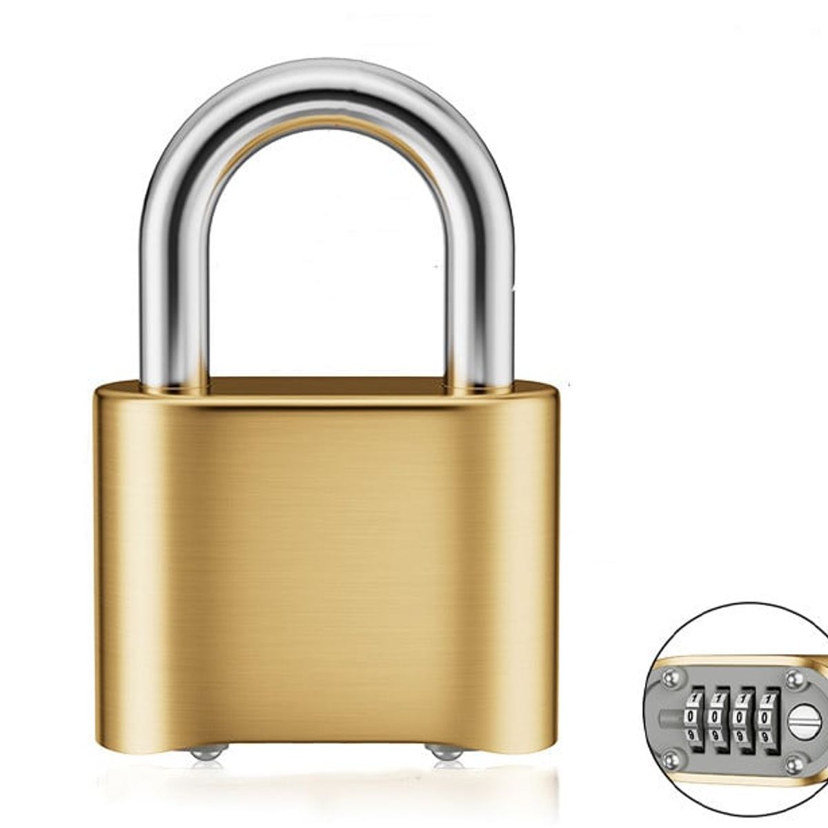 KUANGYE - Candado De Aleación De Zinc Con Combinación 4 Dígitos