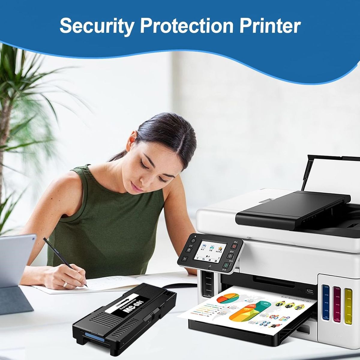 KUANGYE - Caja Mantenimiento Mc-g01 Para Canon Impresora Gx6010 Gx7010 Gx7055