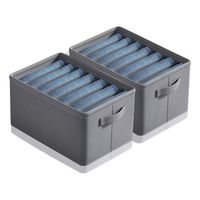 Pack 2 Cajas De Almacenamiento Para Vaqueros Suéter Gris