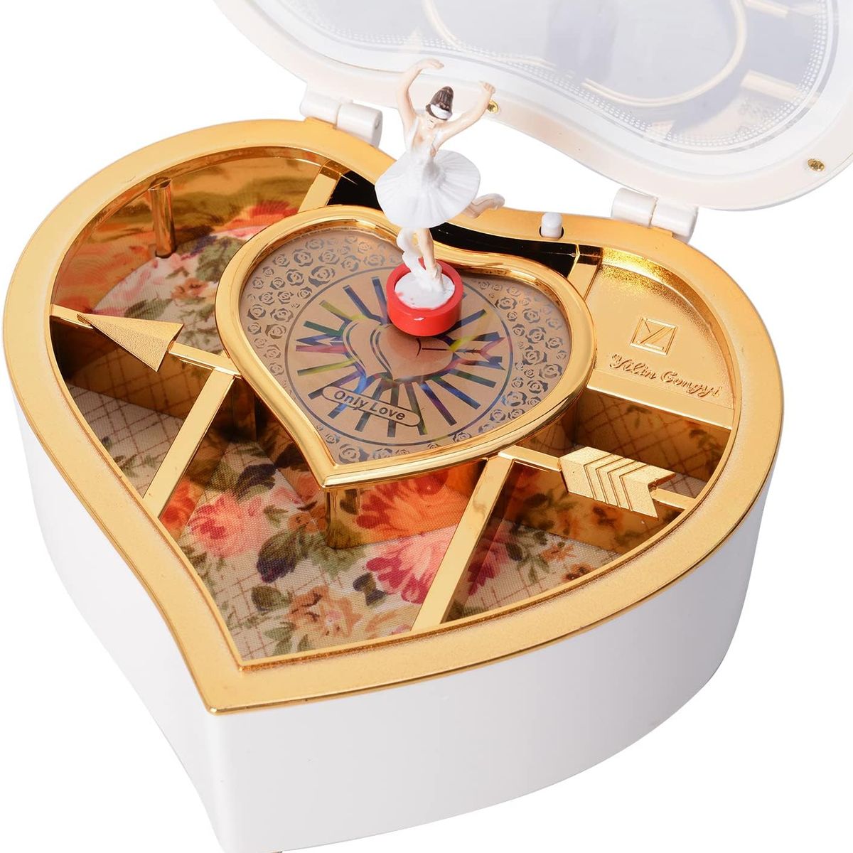 KUANGYE - Caja Musical Con Bailarina En Forma De Corazón