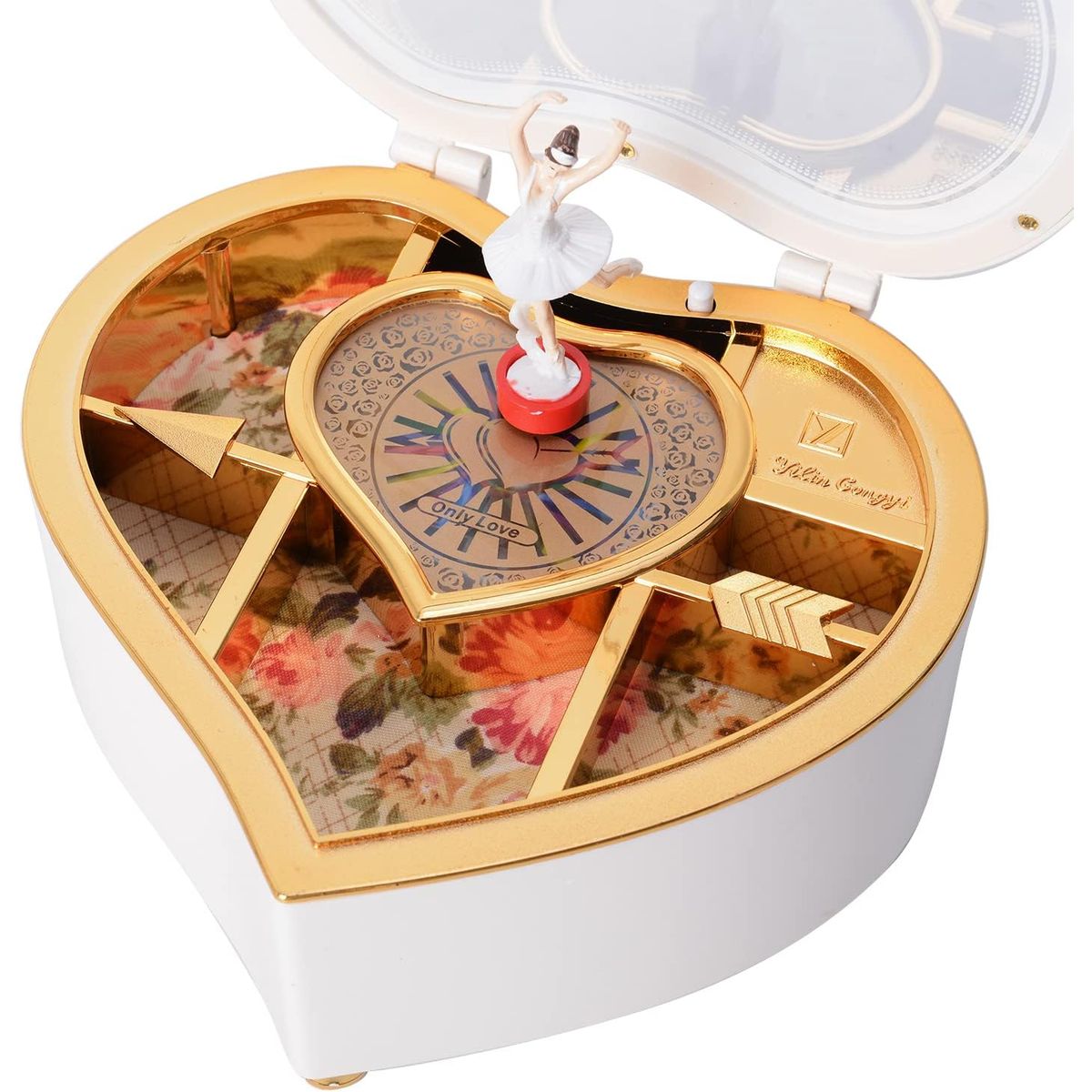 KUANGYE - Caja Musical Con Bailarina En Forma De Corazón