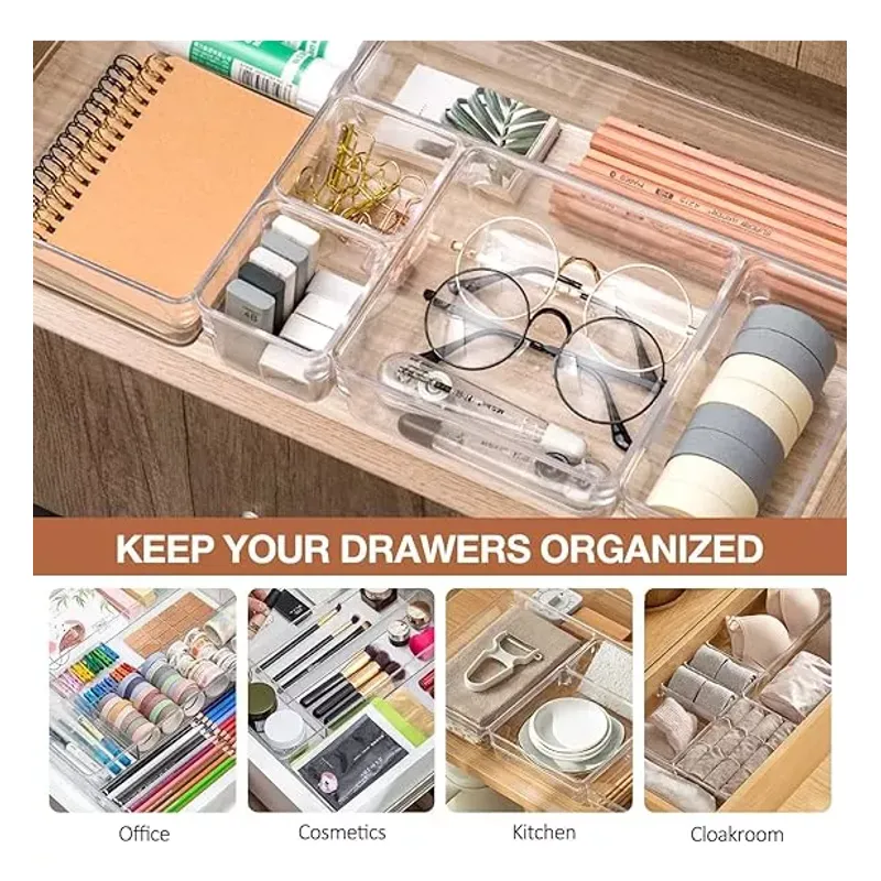 EVERSO Set 36 Organizador Separador Cajones De Oficina Escritorio