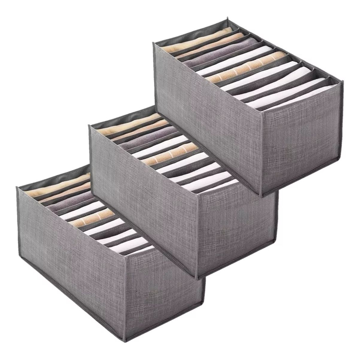 KUANGYE - Pack X3 Organizador De Ropa 9 Divisores Ropa Interior