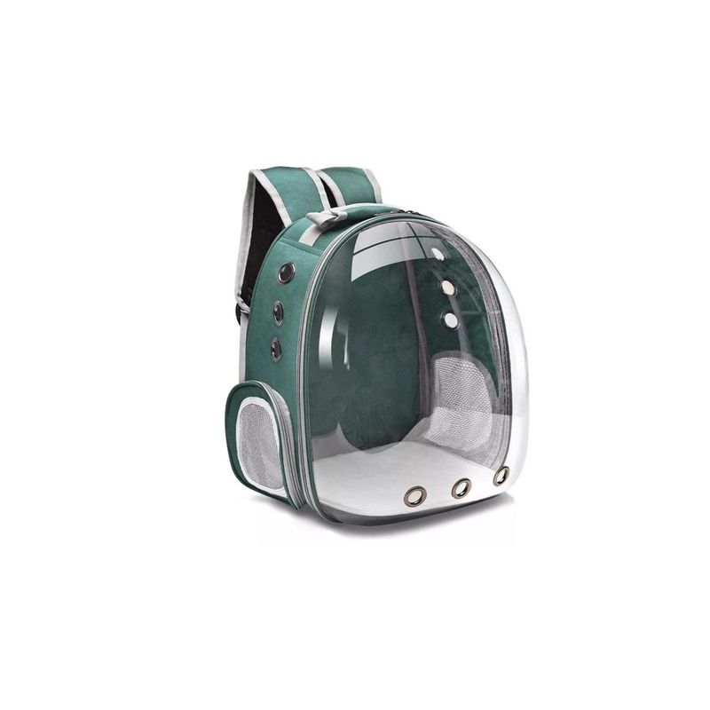 GENERICO - Mochila Bolso Transportes Transparente Mascotas Green