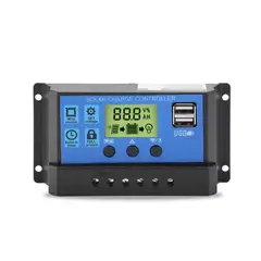 GENERICO - Regulador De Carga Solar Digital 12v 24v 10a