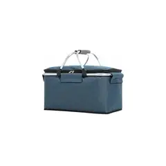 GENERICO - Bolso Canasta Cooler Térmico Plegable De 25l Azul