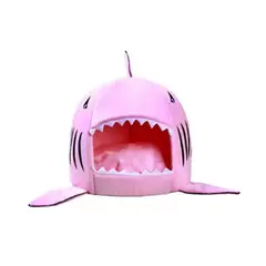 GENERICO - Cama para Mascotas Tiburón Talla L Rosada