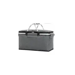 GENERICO - Bolso Canasta Cooler Térmico Plegable De 25l Gris