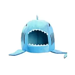 GENERICO - Cama para Mascotas Tiburón Talla L AZUL