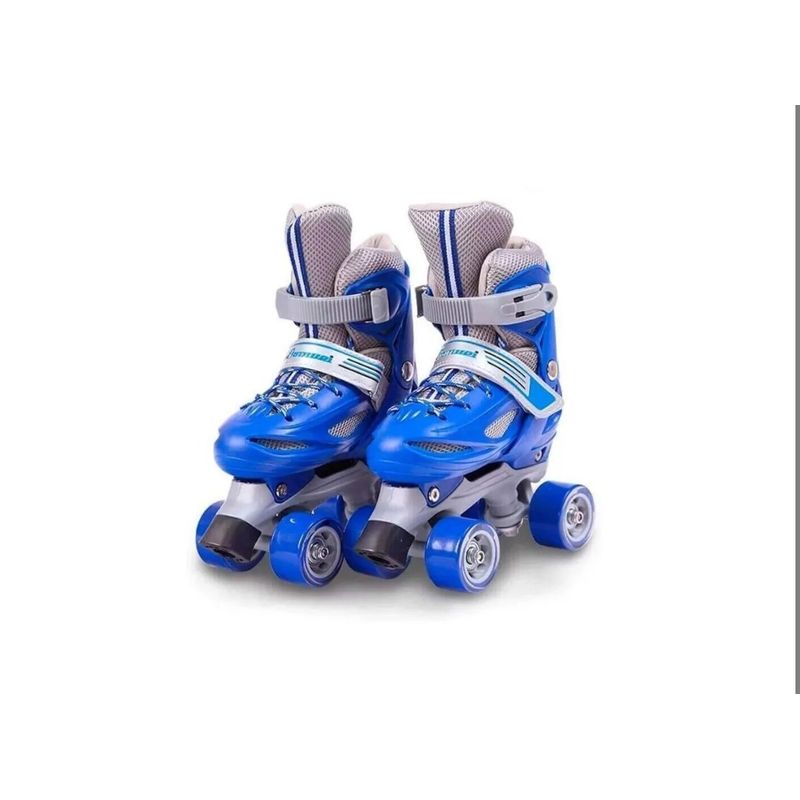 GENERICO - Patines 4 Ruedas De niñas Azul Intenso S
