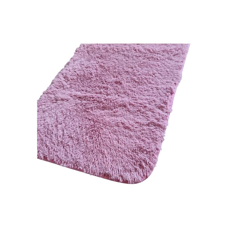 GENERICO - Alfombra Pasillera Peluda Rosada Tipo Shaggy 55cmX200cm