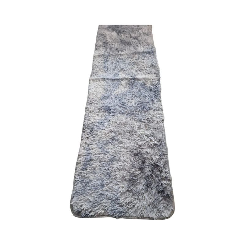 GENERICO - Alfombra Pasillera Peluda Gris Jaspeado Claro Tipo Shaggy 55cmX200cm